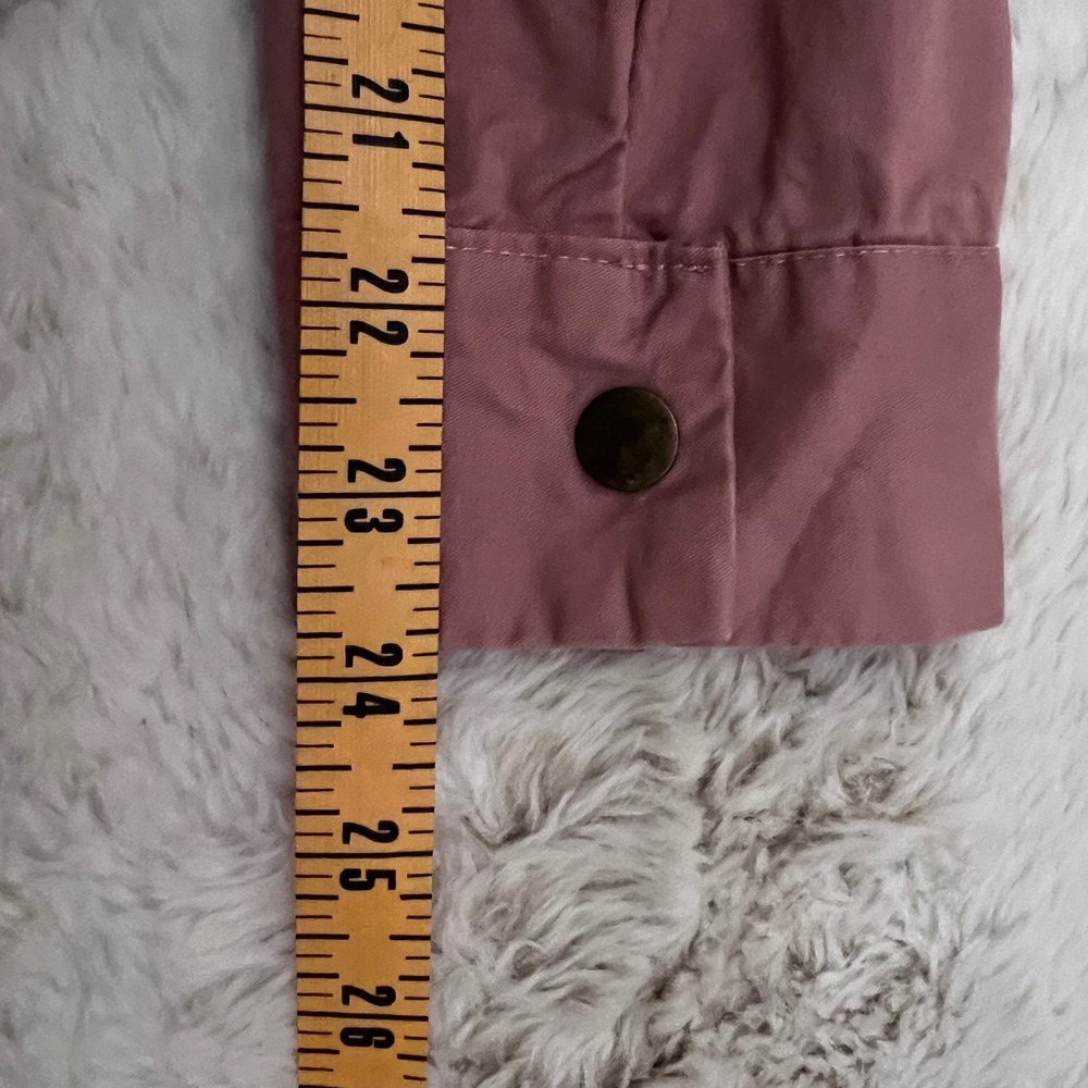 Love Tree Dusty Rose Utility Jacket Drawstring Waist Button Front Pockets W Med - Picture 8 of 10